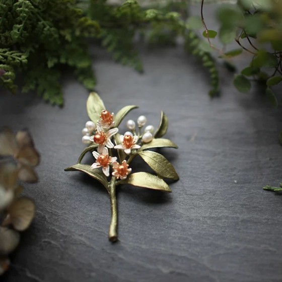 Lumina Orange Blossom Brooch